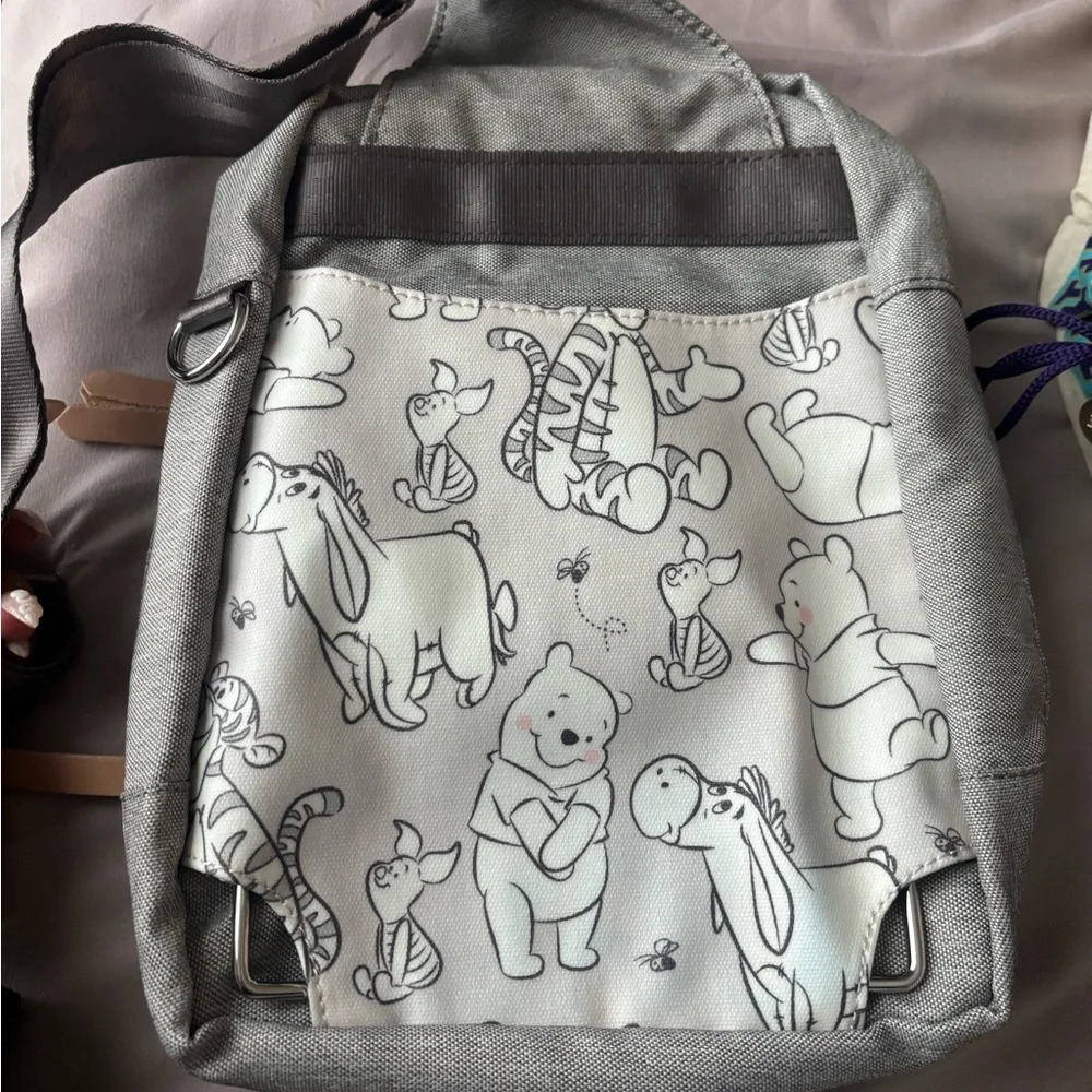 Disney Baby Teal and Gray Gingham Lined Backpack